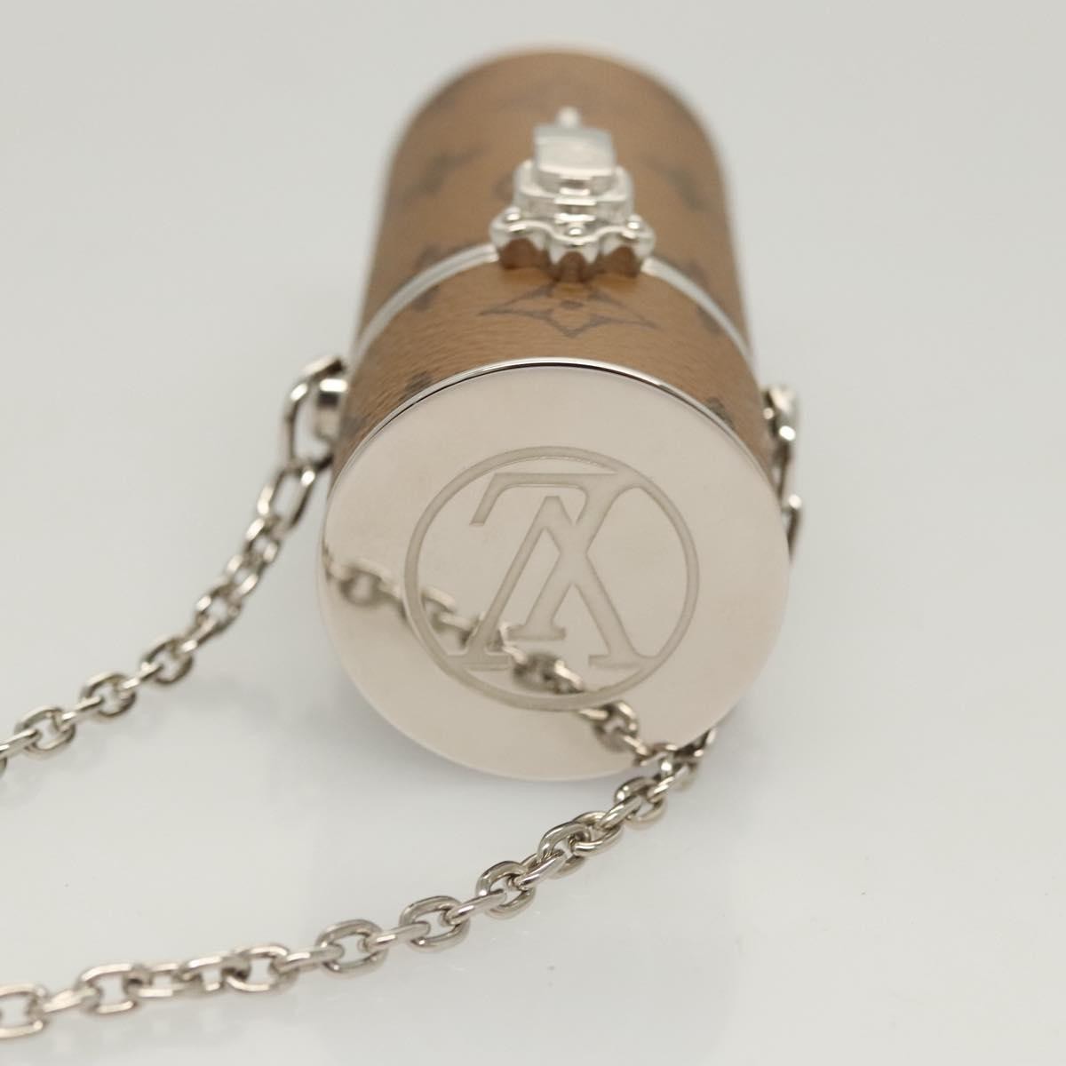 Louis Vuitton Lipstick Case on Chain Monogram Canvas, BROWN, CANVAS, Clutche & pouche