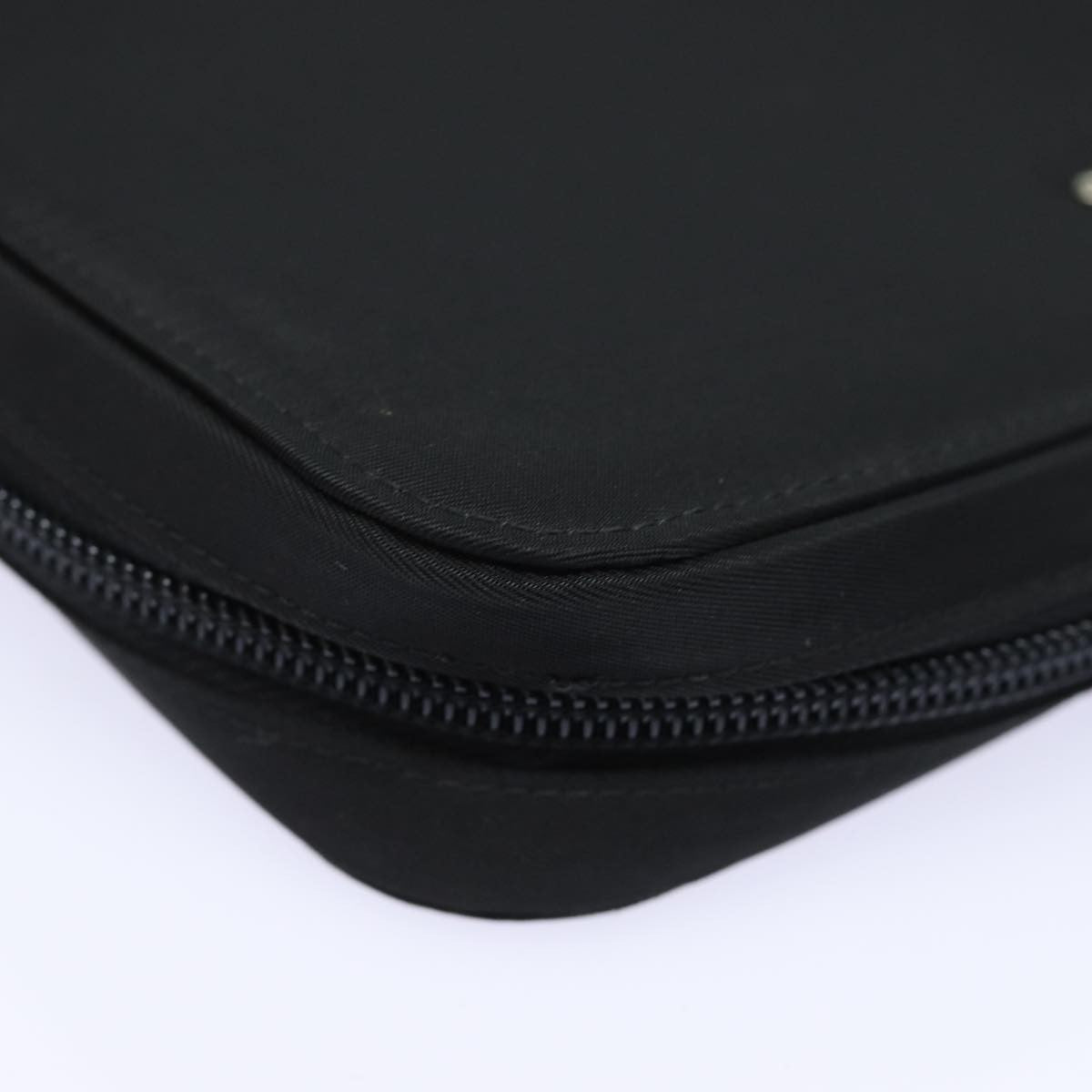 Prada MiniDisc pouch Nylon, BLACK, NYLON, Clutche & pouche