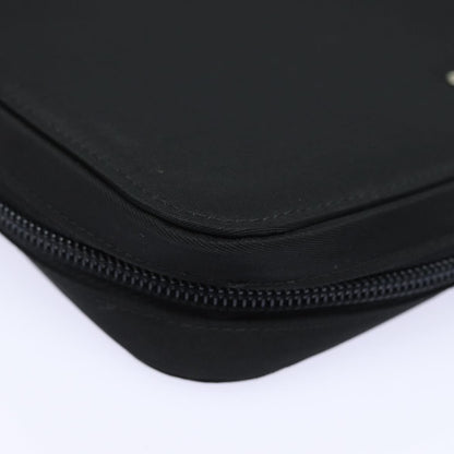 Prada MiniDisc pouch Nylon, BLACK, NYLON, Clutche & pouche