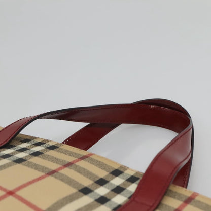 Burberry Nova Check Tote Canvas and Leather, BEIGE, CANVAS, Tote bag