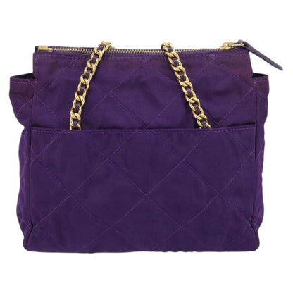 Prada Re-Edition 1995 Chain Tote Quilted Re-Nylon, Purple, Nylon, Shoulder Bag