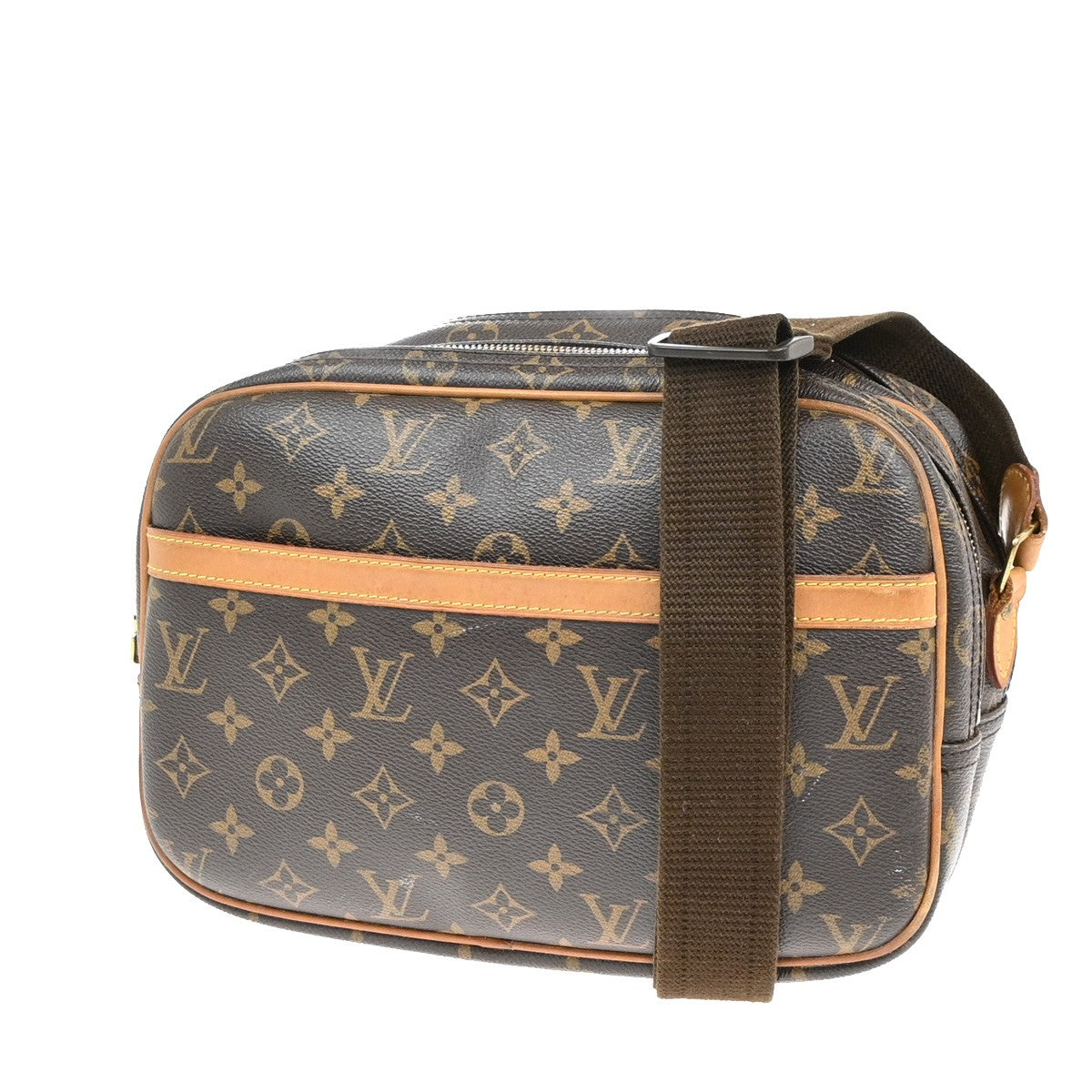 Louis Vuitton Reporter Bag Monogram Canvas, BROWN, CANVAS, Crossbody bag