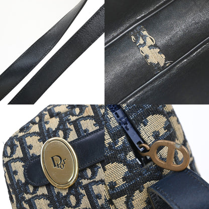 Christian Dior Vintage Trotter Shoulder Bag Canvas, BLUE, CANVAS, Shoulder bag