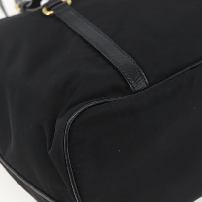Prada Belted Tote Tessuto, BLACK, NYLON, Tote bag