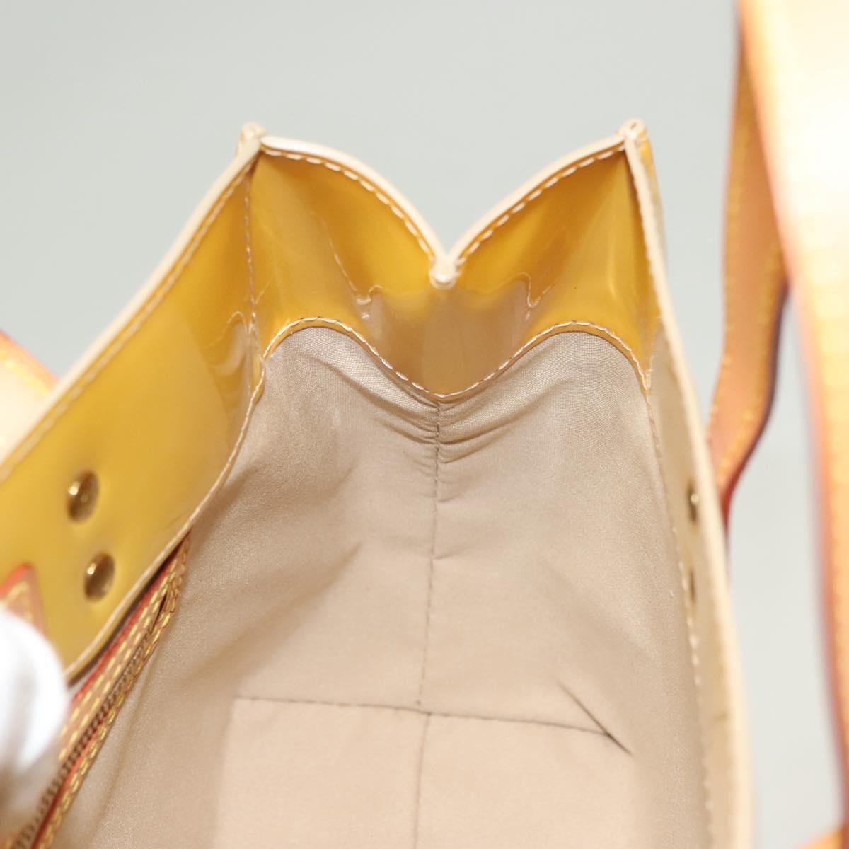 Louis Vuitton Reade Handbag Monogram Vernis, Yellow, Patent Leather, Handbag