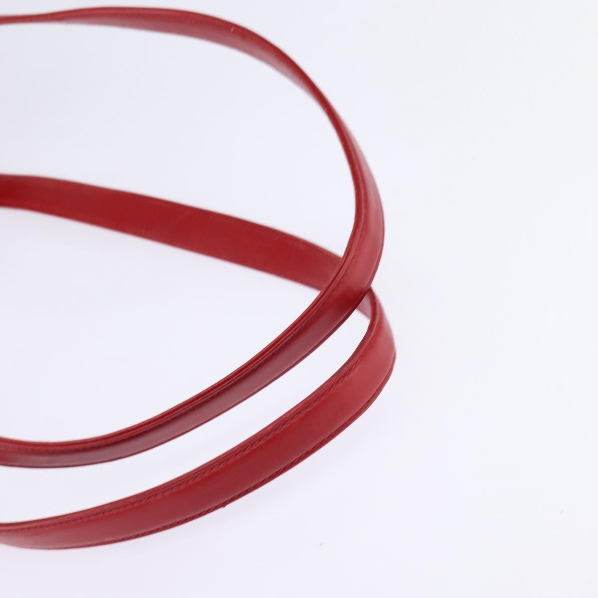 Gucci Vintage Bamboo Shoulder Bag Leather, RED, LEATHER, Shoulder bag