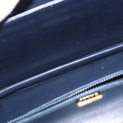 Bally Vintage Handbag Leather, Navy, Leather, Handbag