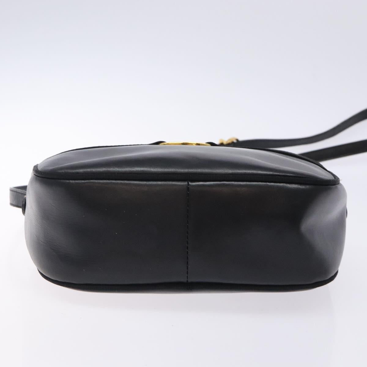Salvatore Ferragamo Vala Shoulder Bag Leather, BLACK, LEATHER, Shoulder bag