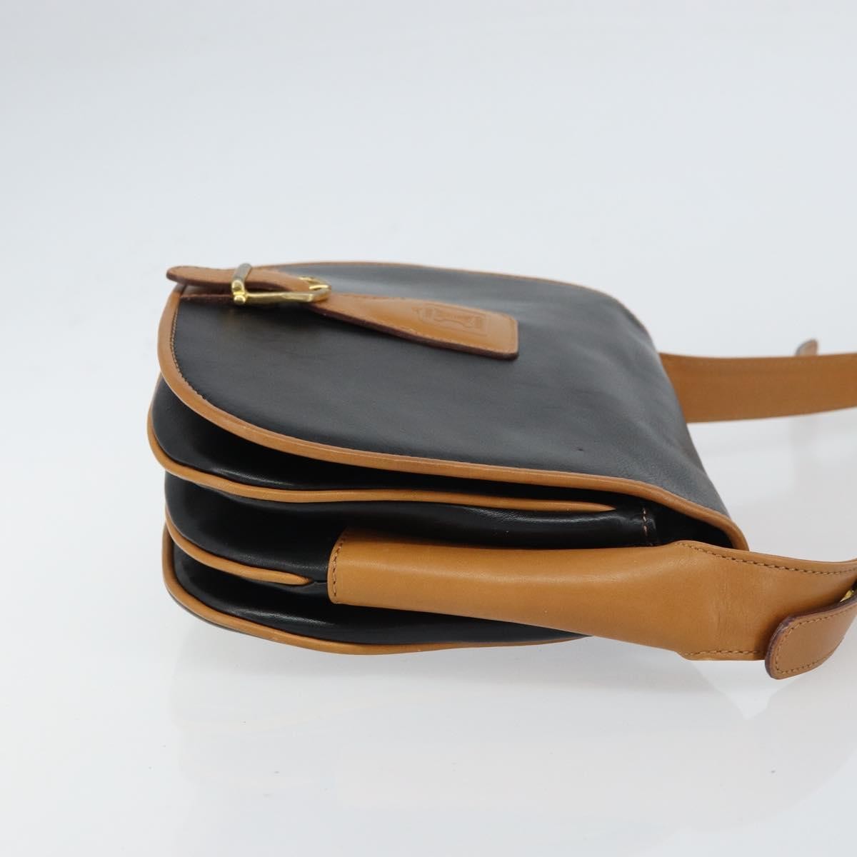 Celine Vintage Shoulder Bag Leather, BLACK, LEATHER, Shoulder bag