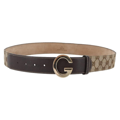 Gucci G Buckle Belt Leather, BEIGE, CANVAS, Belts
