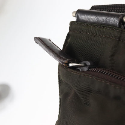 Prada Front Pocket Messenger Bag Tessuto, Khaki, Nylon, Shoulder Bag