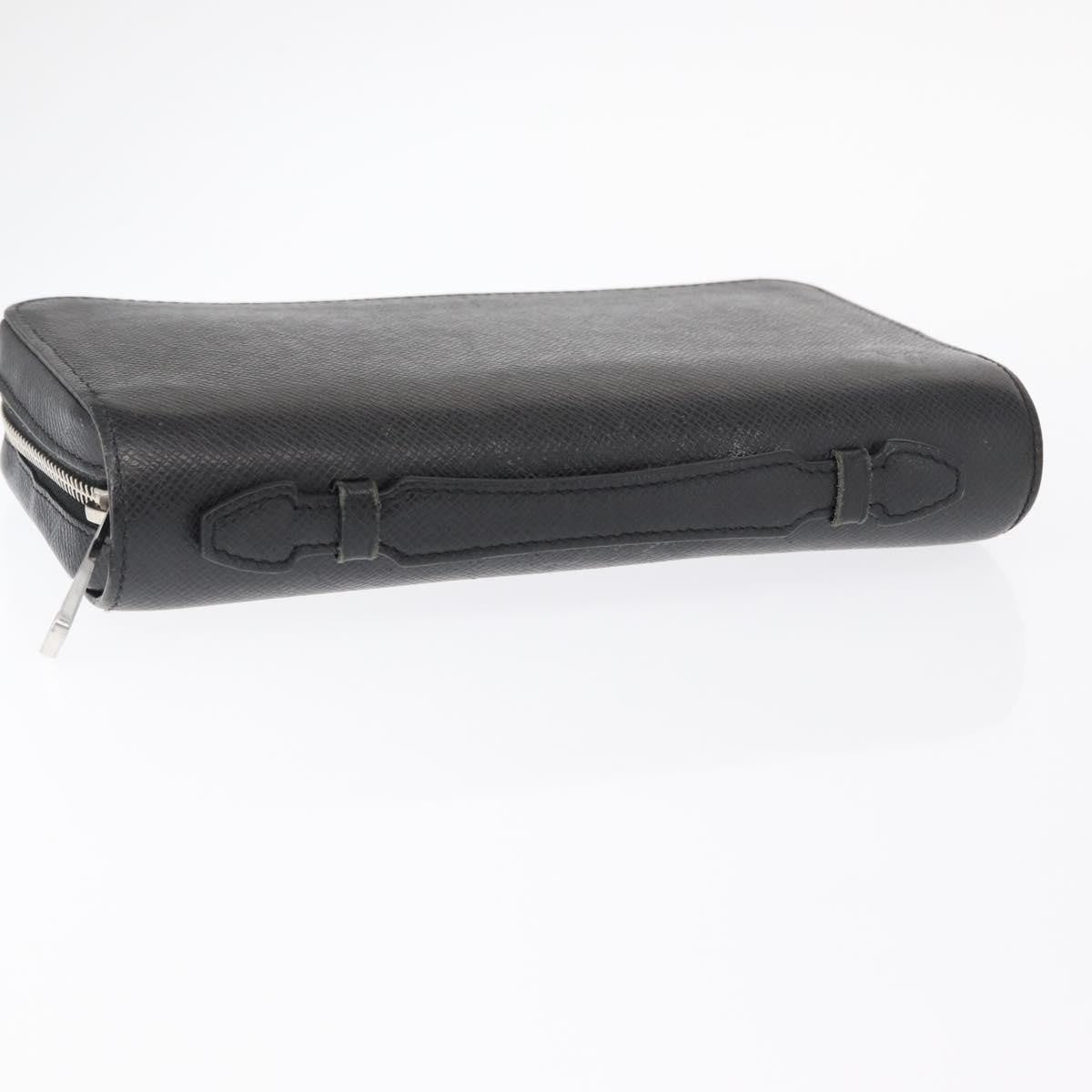 Louis Vuitton Zippy XL Taiga Leather, BLACK, LEATHER, Wallets