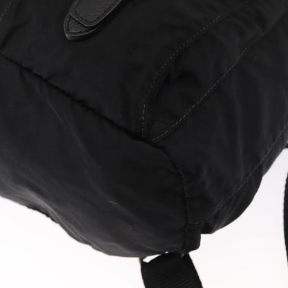 Prada Double Front Pocket Backpack Tessuto, BLACK, NYLON, Backpack