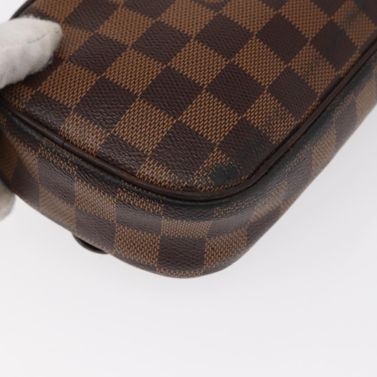 Louis Vuitton Pochette Gange Damier, Brown, Canvas, Clutch