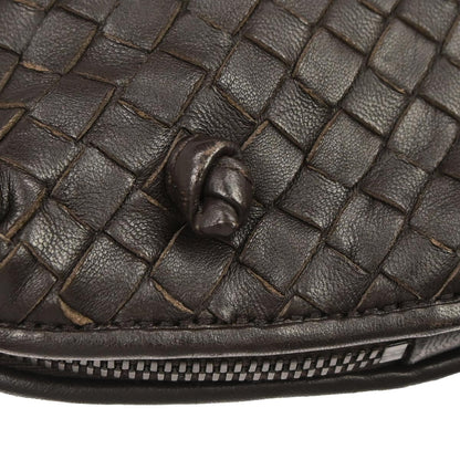 Bottega Veneta Nodini Crossbody Bag Intrecciato Nappa, BROWN, LEATHER, Shoulder bag