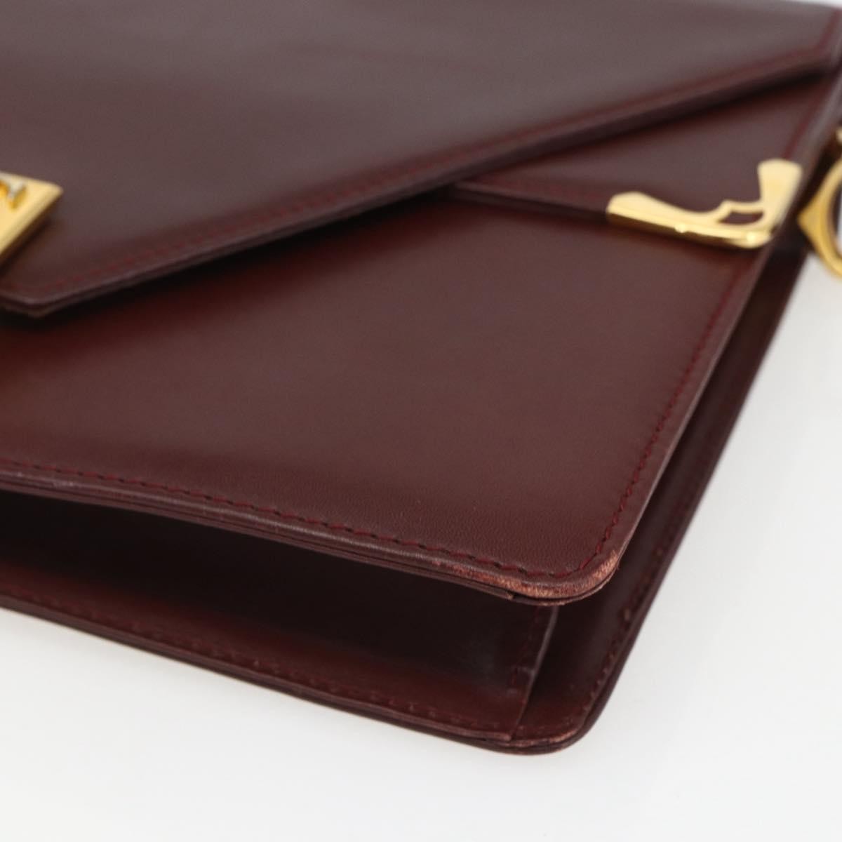cartier Must de Cartier Shoulder Bag Leather, BURGUNDY, LEATHER, Shoulder bag