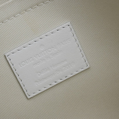 Louis Vuitton Pochette A4 Monogram Taurillon Leather, WHITE, LEATHER, Clutche & pouche