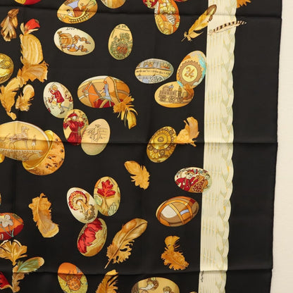Hermes Carré 90 Silk multicolor, BLACK, SILK, Scarve & shawl