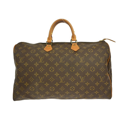 Louis Vuitton Speedy Handbag Monogram Canvas, BROWN, CANVAS, Handbag
