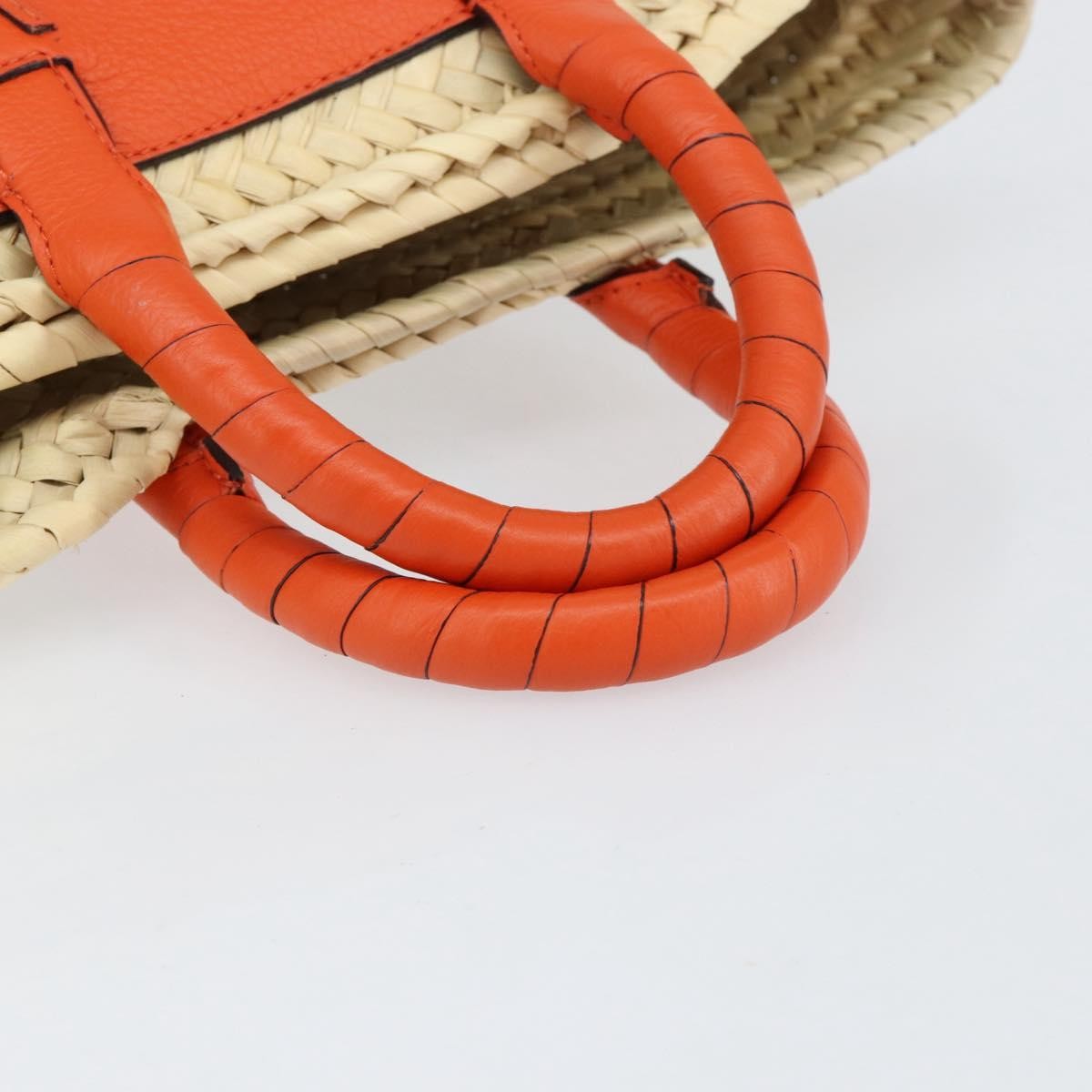 Chloe Marcie Basket Bag Raffia and Leather, BEIGE, WICKER, Handbag