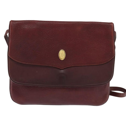 cartier Must de Cartier Shoulder Bag Leather, BURGUNDY, LEATHER, Shoulder bag