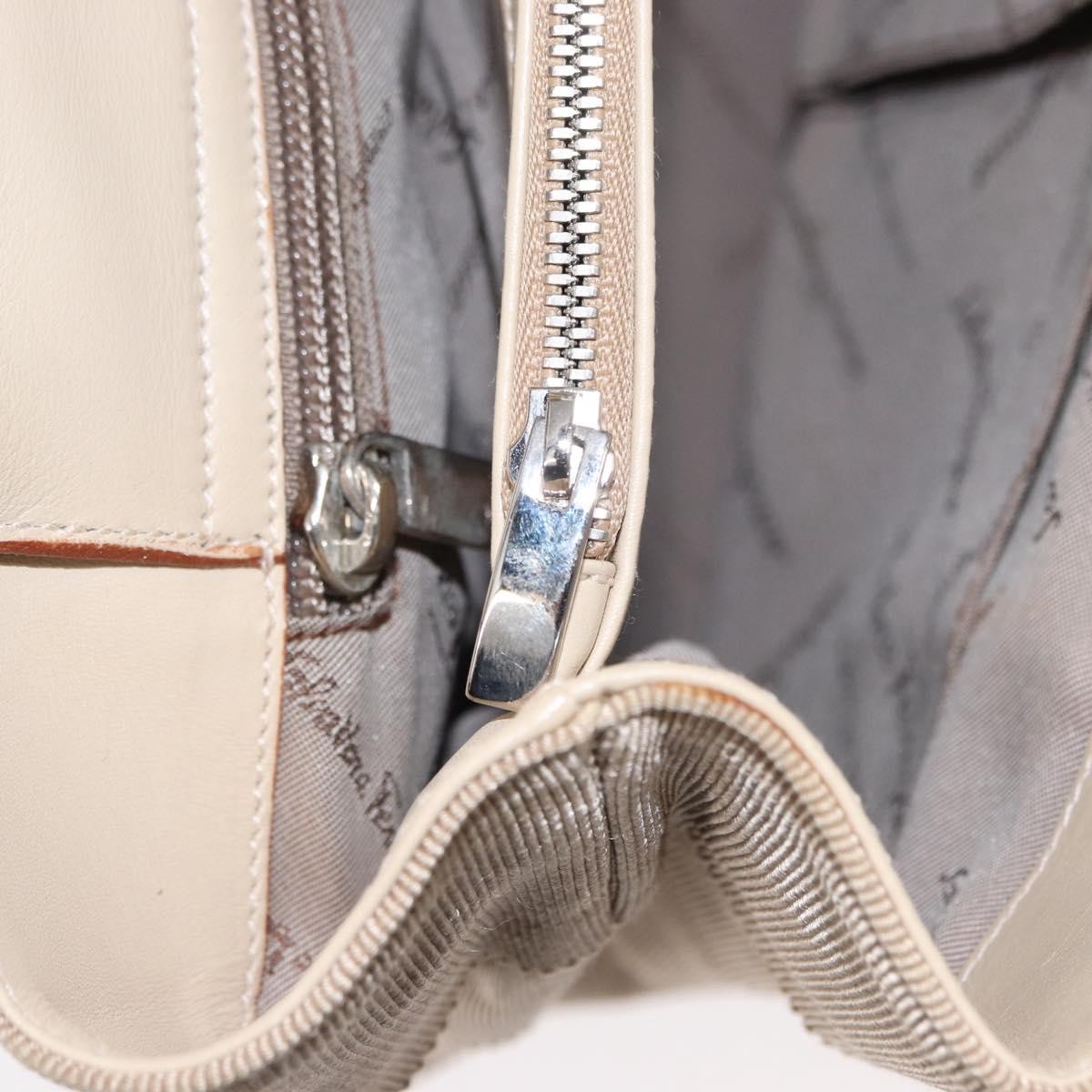 Salvatore Ferragamo Gancini handbag Nylon, BEIGE, NYLON, Handbag