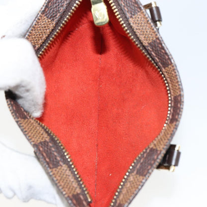 Louis Vuitton Manosque Pochette Damier, BROWN, CANVAS, Clutche & pouche