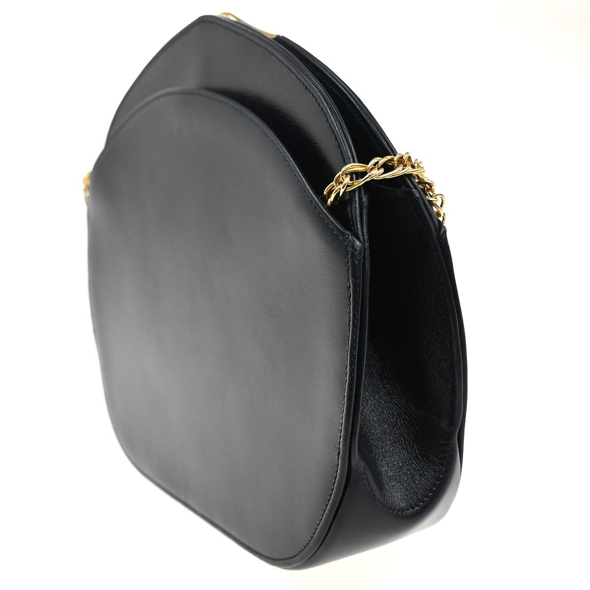 cartier Vintage Shoulder Bag Leather, Navy, Leather, Shoulder Bag