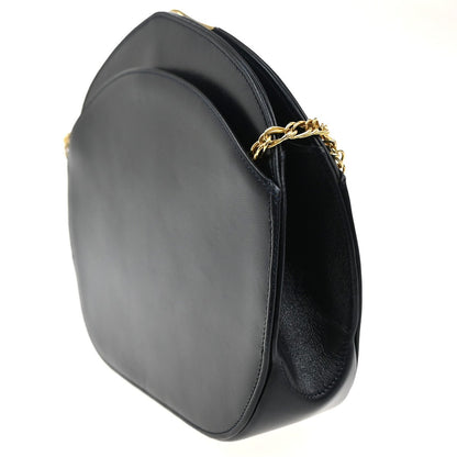 cartier Vintage Shoulder Bag Leather, Navy, Leather, Shoulder Bag