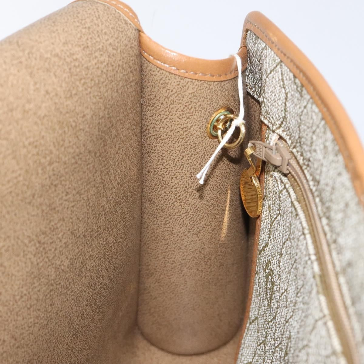 Christian Dior Vintage Honeycomb Flap Crossbody Bag Coated Canvas, BEIGE, CANVAS, Crossbody bag