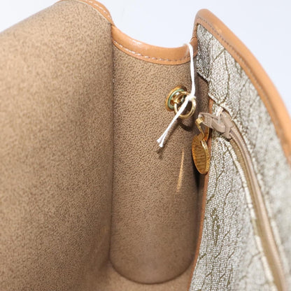 Christian Dior Vintage Honeycomb Flap Crossbody Bag Coated Canvas, BEIGE, CANVAS, Crossbody bag