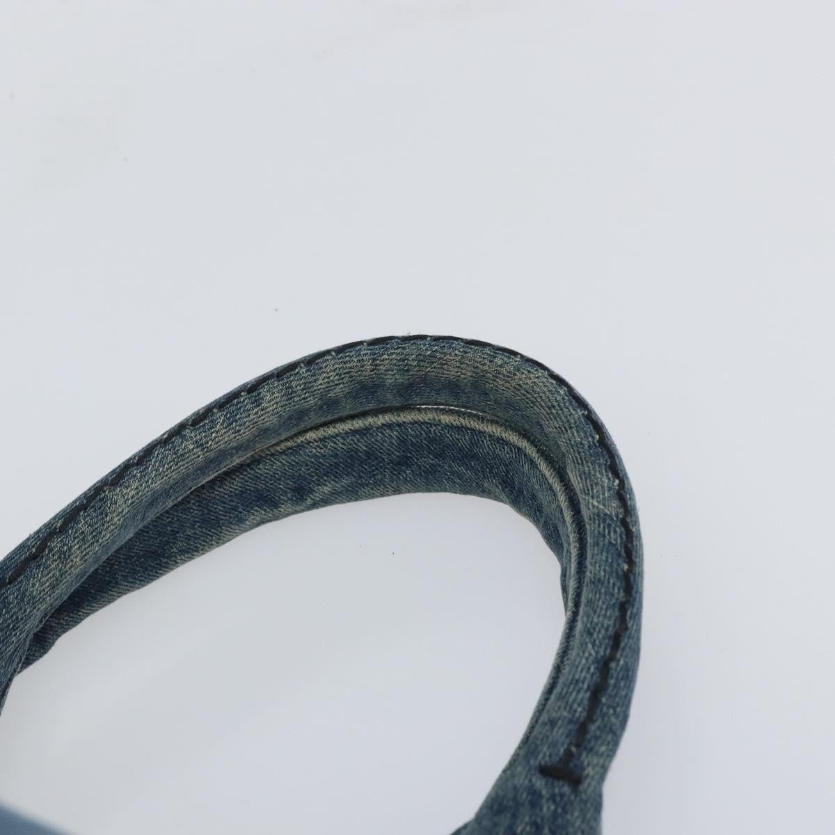 Prada Canapa Open Tote Denim, BLUE, CANVAS, Tote bag