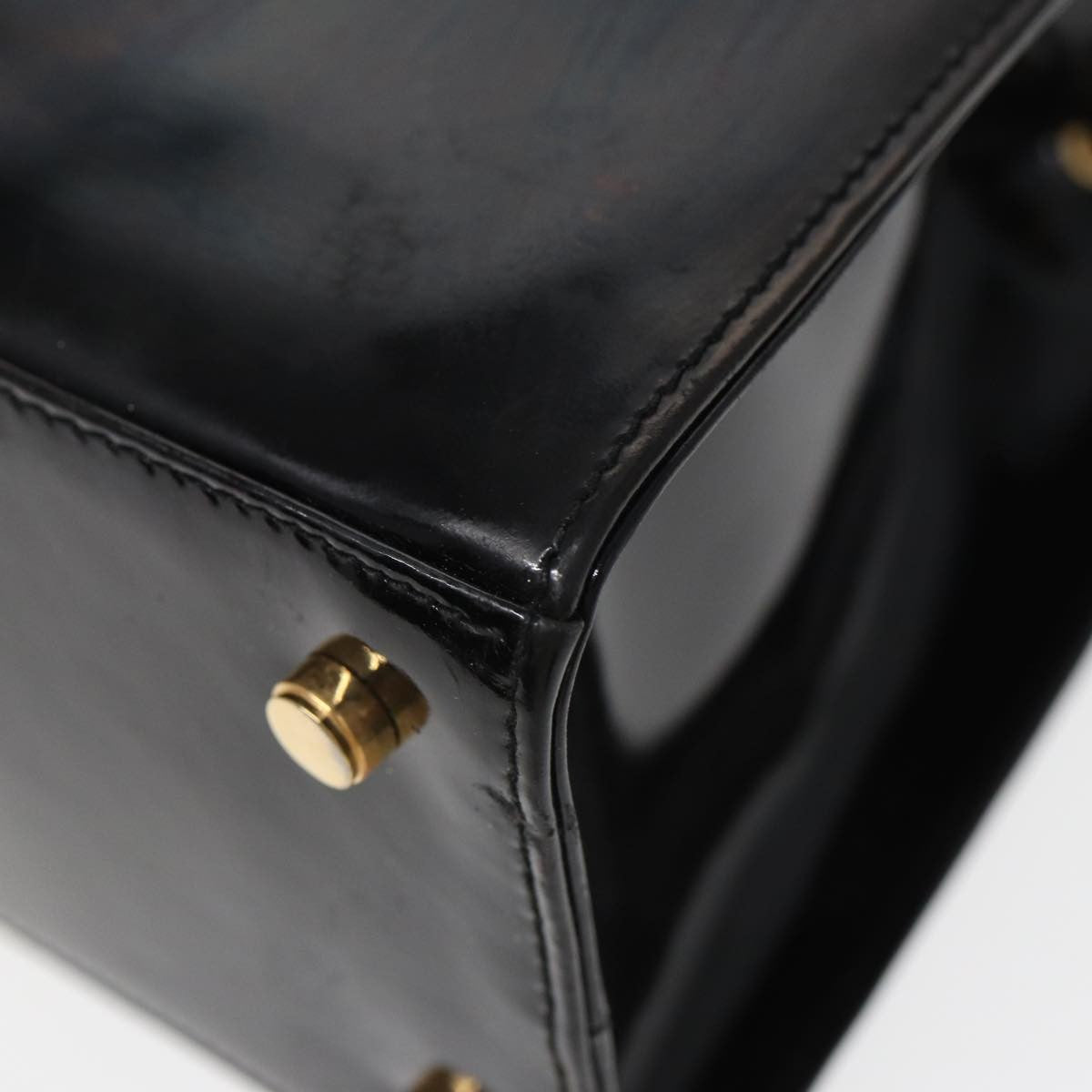 Salvatore Ferragamo Vala Shoulder Bag Patent Leather, BLACK, PATENT_LEATHER, Shoulder bag