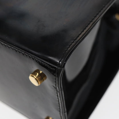 Salvatore Ferragamo Vala Shoulder Bag Patent Leather, BLACK, PATENT_LEATHER, Shoulder bag