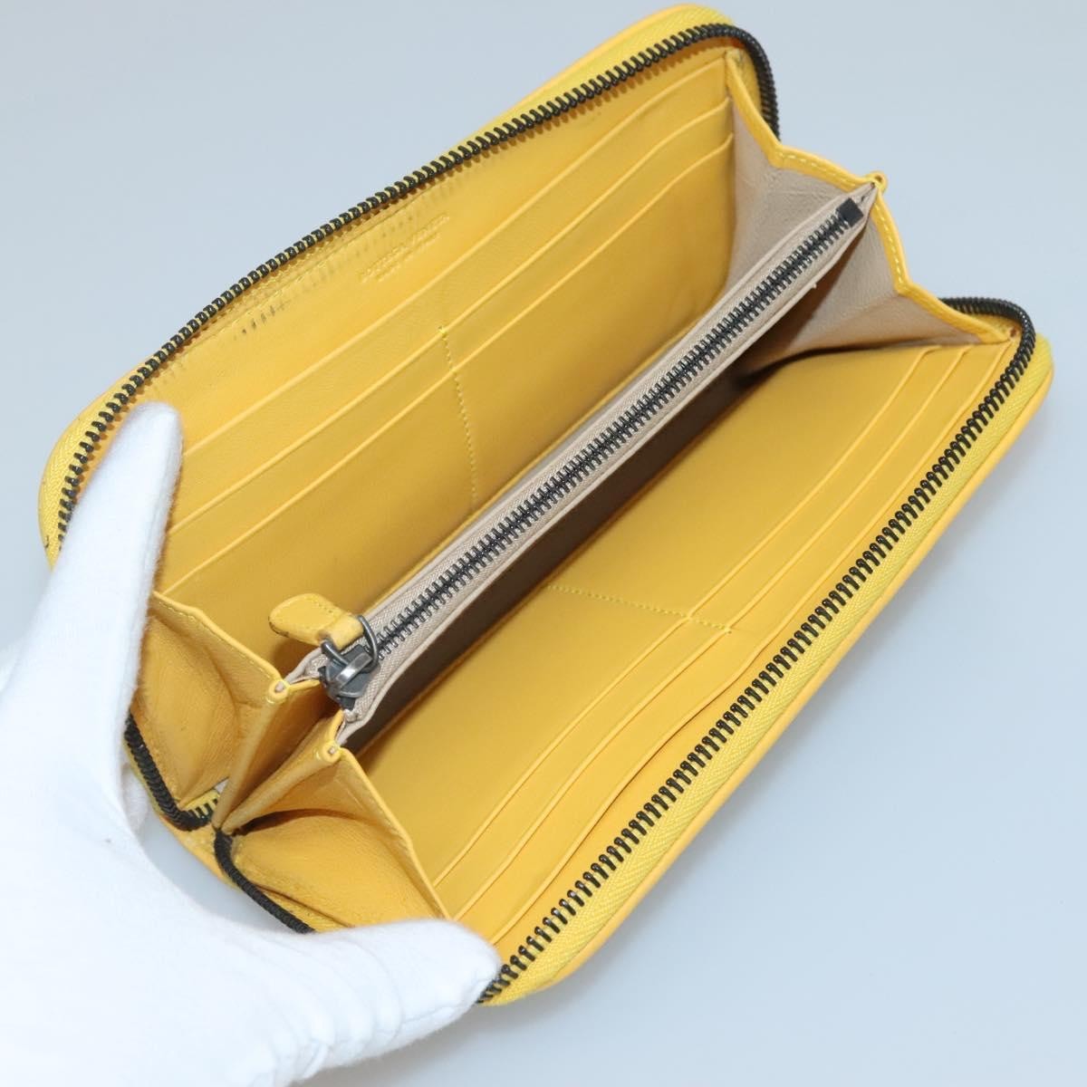 Bottega Veneta Intrecciato Long Zip  Wallet Leather, BEIGE, LEATHER, Wallets