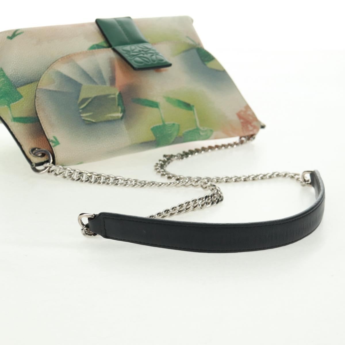 Loewe Avenue Crossbody Leather, GREEN, LEATHER, Shoulder bag