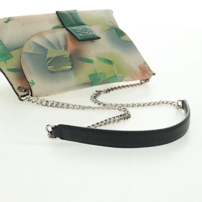 Loewe Avenue Crossbody Leather, GREEN, LEATHER, Shoulder bag