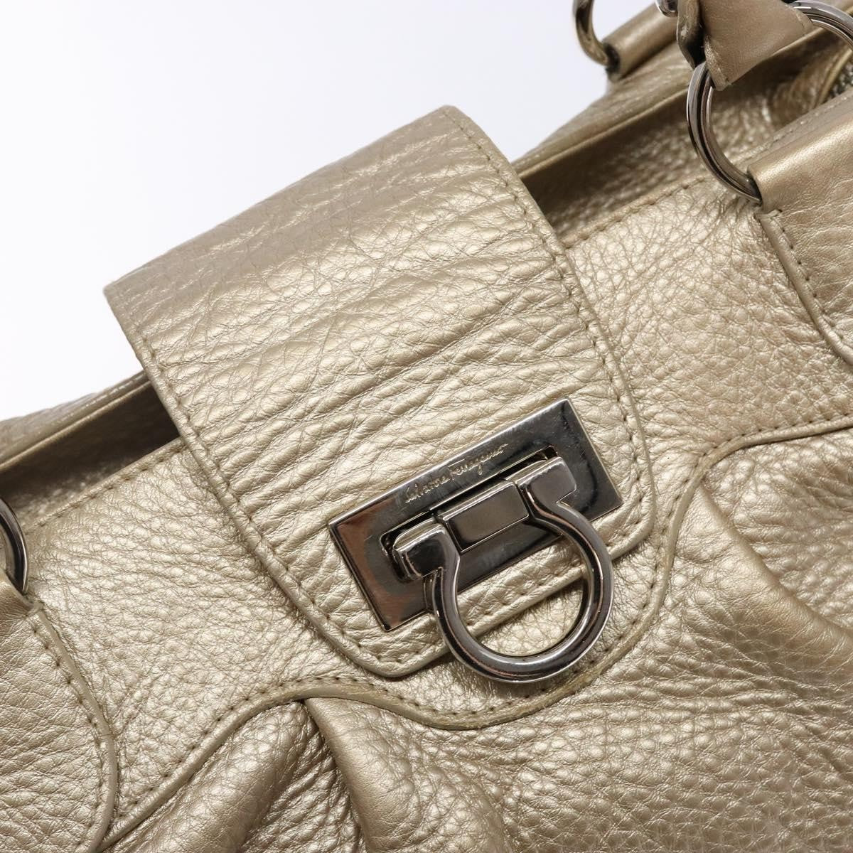 Salvatore Ferragamo Marisa Satchel Leather, GOLD, LEATHER, Handbag