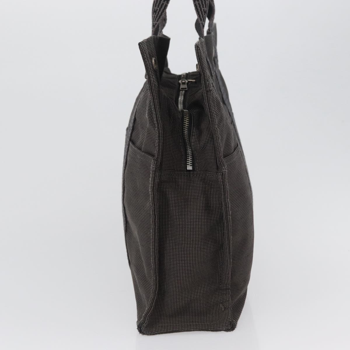 Hermes Fourre-tout Herline Canvas, GRAY, CANVAS, Tote bag
