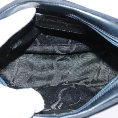 Salvatore Ferragamo Vala Shoulder Bag Leather, NAVY, LEATHER, Shoulder bag