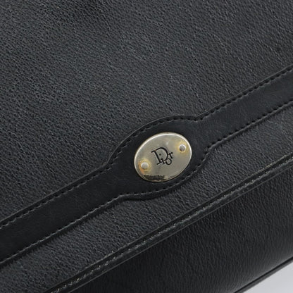 Christian Dior Vintage Honeycomb Shoulder Bag Canvas and Leather, BLACK, CANVAS, Shoulder bag