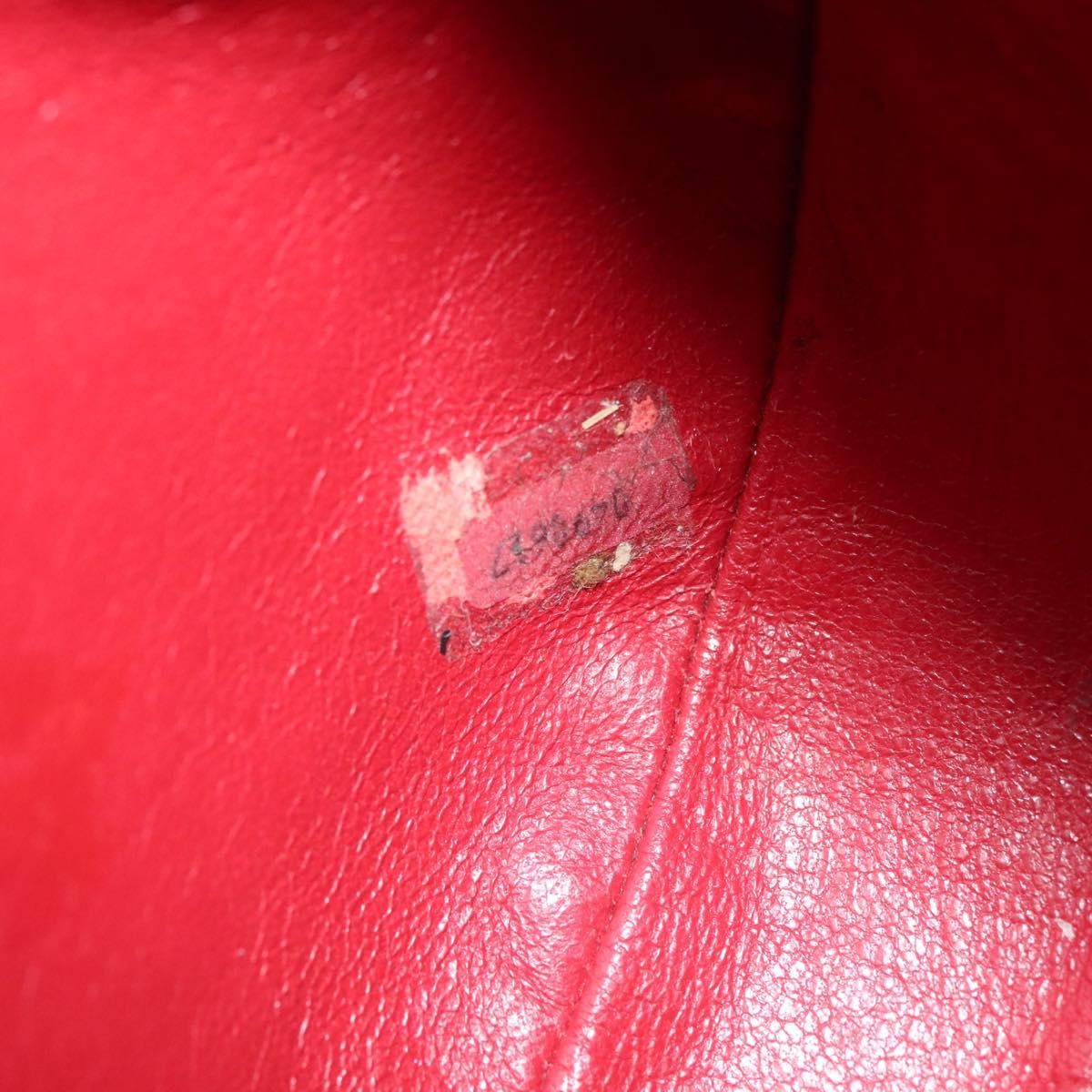 Chanel Vintage Round Tassel Crossbody Bag Quilted Lambskin, RED, LEATHER, Shoulder bag