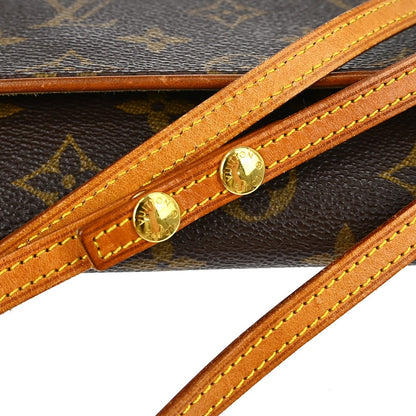 Louis Vuitton Twin Handbag Monogram Canvas, BROWN, CANVAS, Clutche & pouche