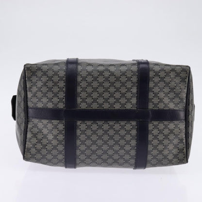 Celine Vintage Boston Bag Macadam Coated Canvas, NAVY, CANVAS, Handbag