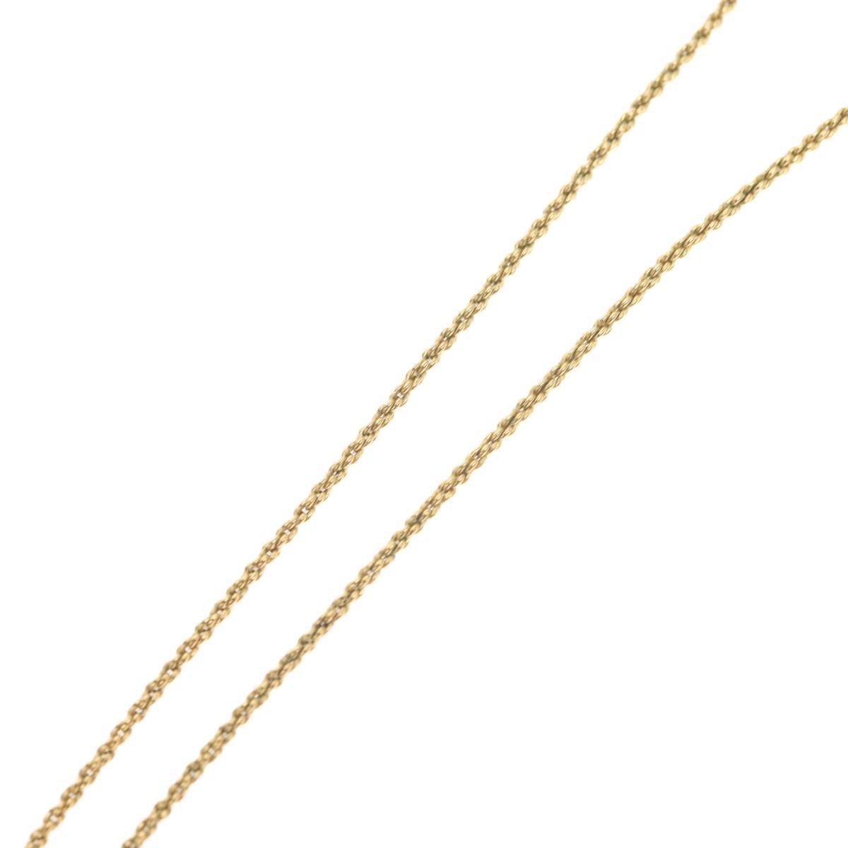 Christian Dior CD Pendant Necklace Metal and Crystals, GOLD, METAL, Necklace