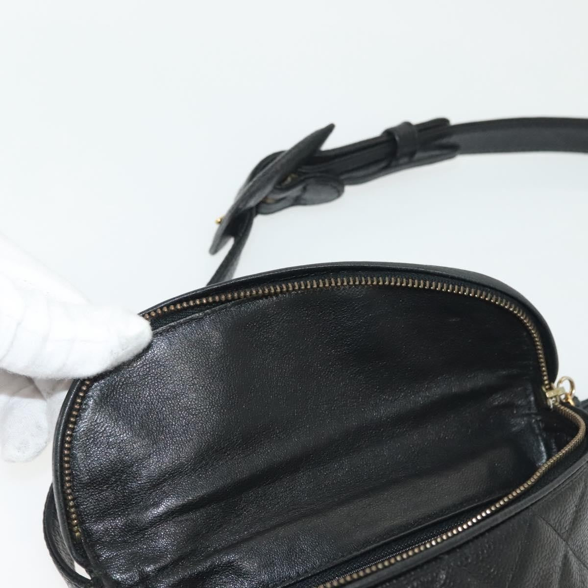 Chanel Vintage Zip Belt Bag Quilted Caviar, BLACK, LEATHER, Clutche & pouche