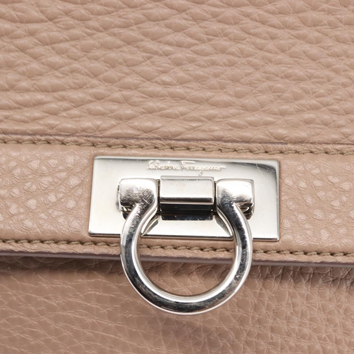 Salvatore Ferragamo Sofia Satchel Leather, BEIGE, LEATHER, Handbag