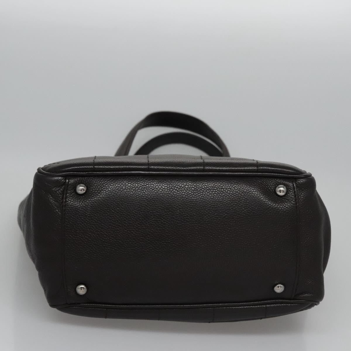 Chanel Chocolate Bar Coco Mark handbag Caviar skin, BROWN, LEATHER, Handbag