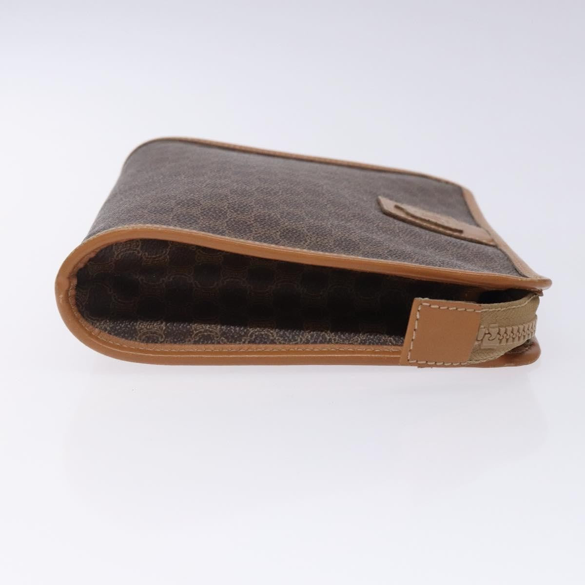 Celine Macadam Pochette Classic, BROWN, LEATHER, Clutche & pouche