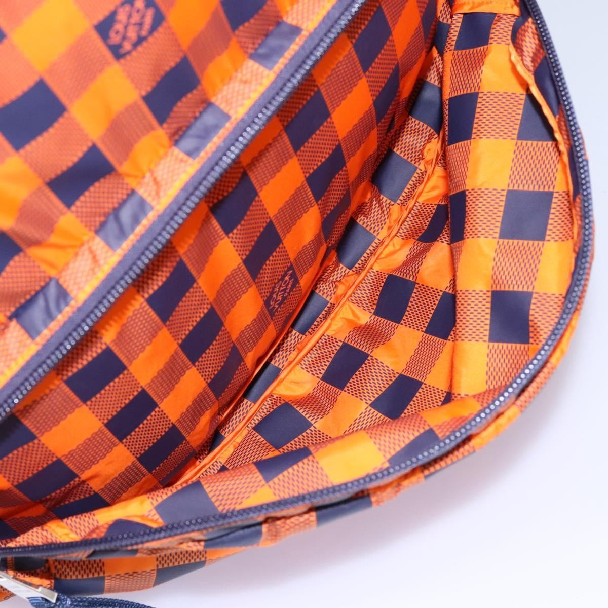Louis Vuitton Aventure Backpack Damier Nylon, Orange, Nylon, Backpack